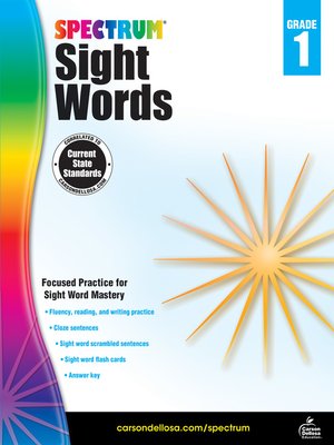 cover image of Spectrum Sight Words, Grade 1